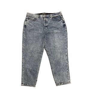 Torrid High-Rise Straight Leg Jeans Blue Size‎ 22 Tall Button-Fly Denim